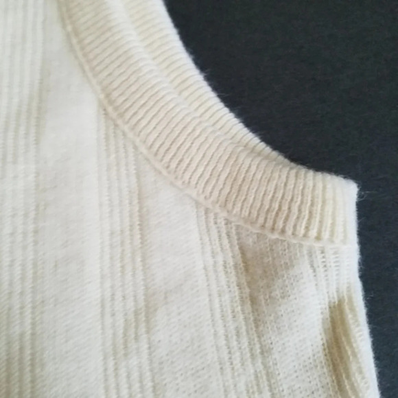 Vintage Robert Bruce White Ribbed Knit Sweater Vest Union Label - Picture 5 of 11